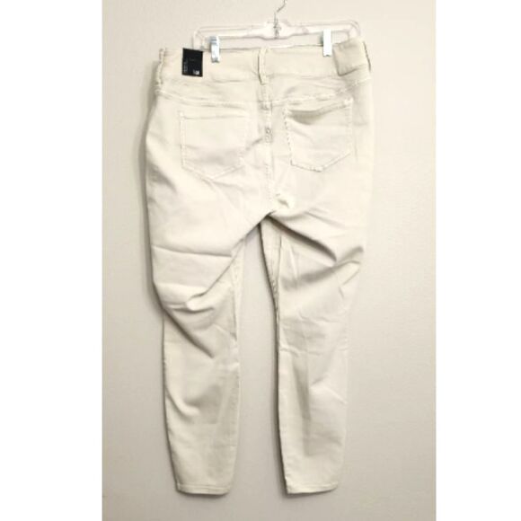 NWT TORRID Denim 16R Skinny Mid-Rise Button Zip Fly Cream Plus Jegging Jeans - Picture 5 of 12